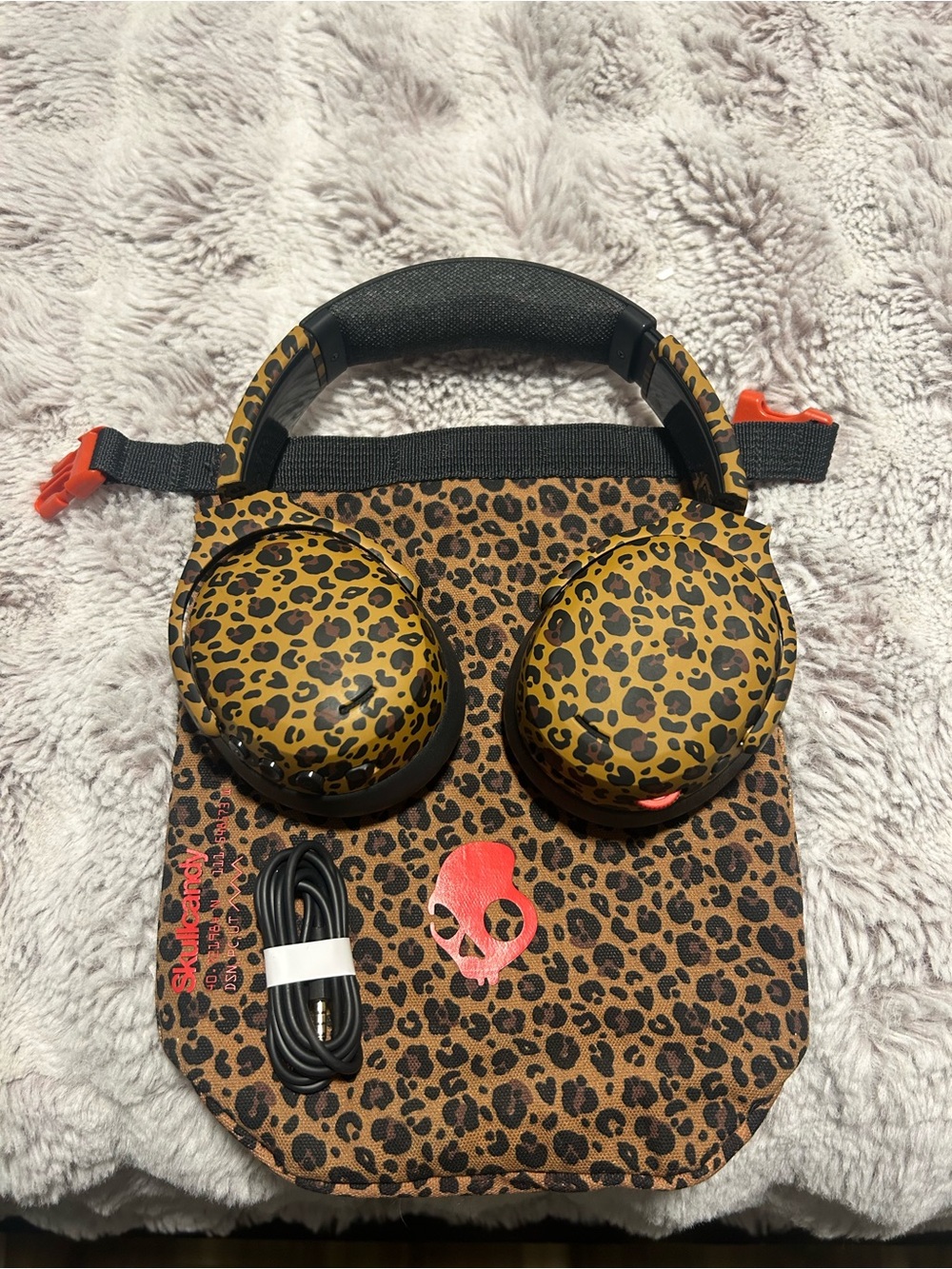 Skullcandy Leopard-Print Over-Ear Headphones — Yellow/Black